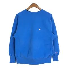90年代 USA製 Champion チャンピオン REVERSE WEAVE リバースウィーブ ワンポイントロゴ スウェット ブルー(メンズ LARGE)中古 古着 R6981