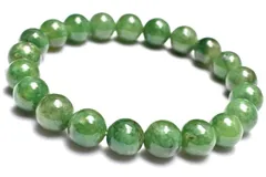 【１点物】新緑のような発色 アイドクレース(ベスビアナイト)　9mm　ブレスレット パワーストーン 天然石 _MC2587