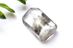 【1点物】AAAA☆希少レア プラチナタイチンルチルクォーツ 17x12mm 原石ラフカット ルース パワーストーン 天然石 _PC8152