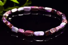 【１点物】AAA☆高発色パープル スギライト(杉石)　6-10x4.5-5.5mm　ミニタンブル ブレスレット パワーストーン 天然石 _MC2874