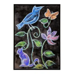 【B3サイズ（約36x51cm）】【lm-poster-4730】【フレーム付き】ネオン 光 光彩 ライト ネオン管 カラフル サイバー 電飾 カフェ バー ポスター イラスト