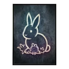 【B1サイズ（約73x103cm）】【lm-poster-4771】【フレーム付き】ネオン 光 光彩 ライト ネオン管 カラフル サイバー 電飾 カフェ バー ポスター イラスト