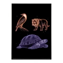 【B1サイズ（約73x103cm）】【lm-poster-4774】【フレーム付き】ネオン 光 光彩 ライト ネオン管 カラフル サイバー 電飾 カフェ バー ポスター イラスト