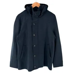 UNITED ARROWS A DAY IN THE LIFE フード付き ブルゾン ジャケット XL ネイビー ボタン付き メンズ 古着