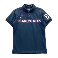 サイズ：3 PEARLY GATES パーリーゲイツ  半袖ポロシャツ ニコちゃん  ネイビー系 [240101565018] ゴルフウェア メンズ ストスト