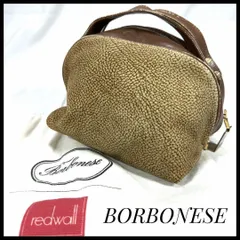 ボルボネーゼ  BORBONESE ハンドバッグ バーズアイ うずら 茶 ブラウン スエード 専用袋 女性　レディース　鞄　かばん　バッグ