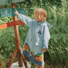 ☆ ブルー ☆ M ☆ レインコート キッズ ランドセル対応 収納付き レインコート キッズ ランドセル対応 収納付き ポンチョ かっぱ レインウェア レインポンチョ 雨具 雨がっぱ 雨合羽 ランドセル 子ども用 子供用 女の子 男の子 かわいい