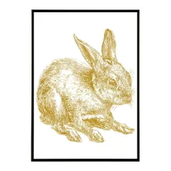 【A4サイズ（約21x30cm）】【lm-poster-4961】【フレーム付き】アートポスター 動物 カラフル ペイントアート 光沢 水彩画風 モダン 壁掛け アニマルアート 鹿 狐 狼 猫 虎 兎 シリーズ 絵画風 イラスト