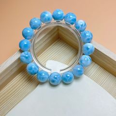 ⭐︎【高級】天然 アクアマリン ブレスレット 15.5mm 67.3g - メルカリ