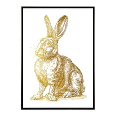 【B3サイズ（約36x51cm）】【lm-poster-4966】【フレーム付き】アートポスター 動物 カラフル ペイントアート 光沢 水彩画風 モダン 壁掛け アニマルアート 鹿 狐 狼 猫 虎 兎 シリーズ 絵画風 イラスト