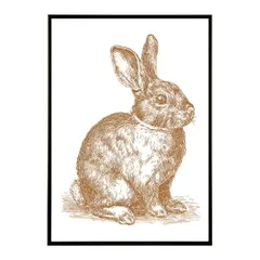 【B4サイズ（約25x36cm）】【lm-poster-4975】【フレーム付き】アートポスター 動物 カラフル ペイントアート 光沢 水彩画風 モダン 壁掛け アニマルアート 鹿 狐 狼 猫 虎 兎 シリーズ 絵画風 イラスト