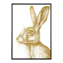 【A4サイズ（約21x30cm）】【lm-poster-4978】【フレーム付き】アートポスター 動物 カラフル ペイントアート 光沢 水彩画風 モダン 壁掛け アニマルアート 鹿 狐 狼 猫 虎 兎 シリーズ 絵画風 イラスト