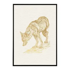 【B4サイズ（約25x36cm）】【lm-poster-4979】【フレーム付き】アートポスター 動物 カラフル ペイントアート 光沢 水彩画風 モダン 壁掛け アニマルアート 鹿 狐 狼 猫 虎 兎 シリーズ 絵画風 イラスト