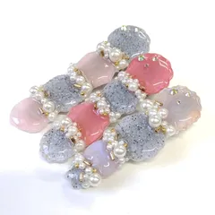 【ハンドメイド】レジン　ハート　パステル　ヘアクリップ