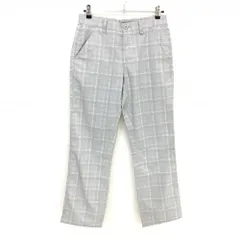 アンダーアーマー パンツ ライトグレー×白 チェック ロゴ刺しゅう メンズ 76 ゴルフウェア UNDER ARMOUR