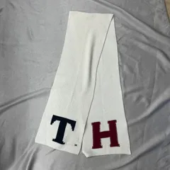 TOMMY HILFIGER　トミーヒルフィガー　マフラー　ストール　ホワイト　ネイビー　レッド　白　紺　赤