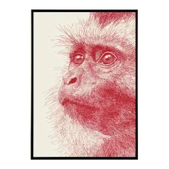 【A4サイズ（約21x30cm）】【lm-poster-5029】【フレーム付き】アートポスター 動物 カラフル ペイントアート 光沢 水彩画風 モダン 壁掛け アニマルアート 鹿 狐 狼 猫 虎 兎 シリーズ 絵画風 イラスト