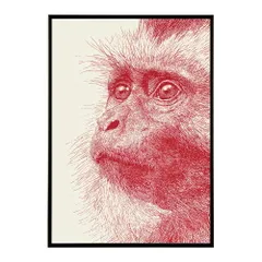 【B4サイズ（約25x36cm）】【lm-poster-5029】【フレーム付き】アートポスター 動物 カラフル ペイントアート 光沢 水彩画風 モダン 壁掛け アニマルアート 鹿 狐 狼 猫 虎 兎 シリーズ 絵画風 イラスト