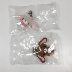 まとめ売り) シュガーバニーズ めじるし シロウサ クロウサ ガチャ キーホルダー