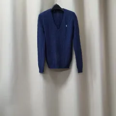 ポロラルフローレン ケーブル Vネック ニット