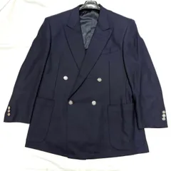 ゼニア エルメネジルドゼニア ダブル ジャケット 紺 ネイビー ブレザー ウール M?L位