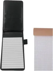 Ａｕｐｕｒｕ アウプル A7 メモ帳 縦型 PUレザー ペンホルダー付き ミニ手帳 メモカバー ノートカバー 携帯 ポケット 方眼 (ブラック)