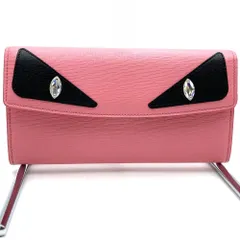 FENDI フェンディ バグズ モンスター かわいい 長財布 ピンク レザー 8M0340 箱付き レディース プレゼント ブランド USED