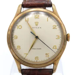 レア　ROLEX　ロレックス　PRECISION　プレシジョン　K9　金無垢　375　9K　12847　メンズ腕時計　ゴールド　手巻き　アンティーク　Cal.1210　 gold　ヴィンテージ　【中古】のサムネイル