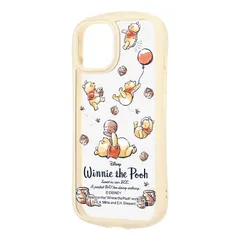 iPhone 15/14/13 / ディズニー / Puffull 衝撃吸収 バンパー ハイブリッドケース / プーさんとはちみつ4