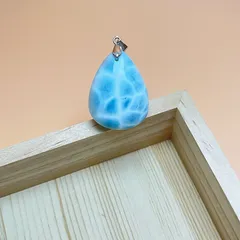 天然美品★【100Aラリマー】★ペンダント  天然石A 約30*22.7*9.9mm ZB9883