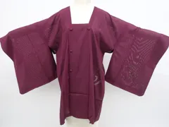 【一輝堂】道行コート 夏物 夏 正絹 着物 身丈約86cm 裄丈約66cm 25z12-6662