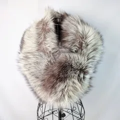 毛皮　ショール　サガフォックス　成人式　ファー　リアルファー