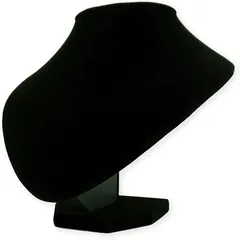 アウプル(Aupuru) ネックレストルソー アクセサリー ジュエリー ディスプレイ 展示 黒 PUレザー ワイドM 18cm (黒 (PUレザー), ワイドM (18cm))