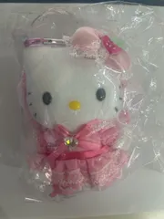 新品　ハローキティ　ラブリーフリルマスコット　キーホルダー　ロリータ（ピンク）