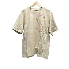 ADIDAS BY STELLA McCARTNEY(アディダスバイステラマッカートニー) 半袖Tシャツ サイズＬ L メンズ美品  - ベージュ×ピンク クルーネック