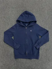 ポロ フードジップアップ ネイビー