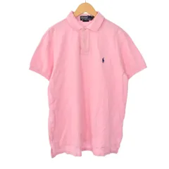 ポロ ラルフローレン POLO RALPH LAUREN CUSTOM FIT ポロシャツ 半袖 ロゴ刺繍 M ピンク ■FY