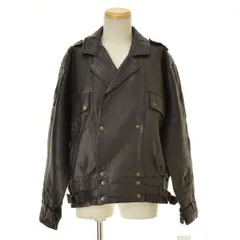 【古着】レザーダブルライダースジャケット