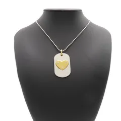 D&G　ディーアンドジー　ドッグタグ　ネックレス　ロゴ　シルバーカラー　メンズ　DOLCE&GABBANA　ドルチェ＆ガッバーナ　dolce&gabbana　【中古】