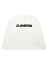 JIL SANDER (ジルサンダー) フロントロゴ クルーネック 長袖 Tシャツ