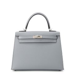 エルメス ハンドバッグ ケリー25 外縫い グリパンタン/シルバー金具 エプソン K刻印 2wayショルダー