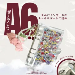 【❤️数量限定クーポン有❤️】おまけ付き！　単品 A6クリアバインダーのみ　キーホルダー加工済み　透明　シール帳　貯金　ファイル