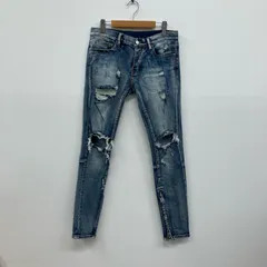【イオン広店】 中古 mnml | ミニマル スキニーパンツ ダメージデニム インディゴ サイズ：29 【107】