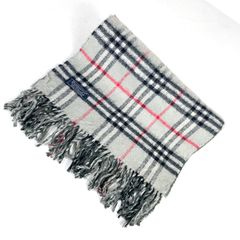 バーバリーロンドン イングランド カシミヤ マフラー グレー 中古・古着通販】BURBERRY LONDON (バーバリーロンドン) カシミヤ