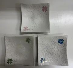 金銀彩角皿　3枚セット