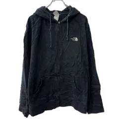 THE NORTH FACE ロゴスウェット パーカー XL ブラック ノースフェイス フーディー ジップアップ ラグラン トップス 秋物 a712-6490