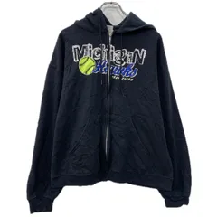 Champion プリントスウェット パーカー XL ブラック マルチカラー チャンピオン ジップアップ ジップパーカー プリント 秋物 a712-6506