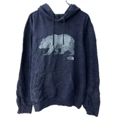 THE NORTH FACE プリントスウェット パーカー M ネイビー ノースフェイス フーディー アニマル プルオーバー トップス 秋物 a712-6517
