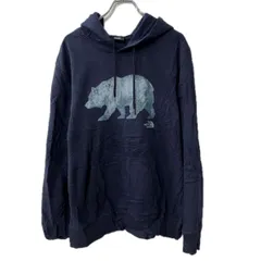 THE NORTH FACE プリントスウェット パーカー L ネイビー ノースフェイス フーディー アニマル プルオーバー トップス 秋物 a712-6518