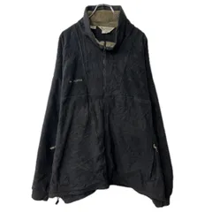 Columbia フリースジャケット 3XL ブラック コロンビア ジップアップ ドローコード ビッグサイズ フリース アウター 秋物 a712-6527